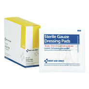 FIRST AID | First Aid Only I211 3 in. x 3 in. Sterile Gauze Dressing Pads (10 Dual-Pads/Box)