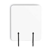 OFFICE FURNITURE ACCESSORIES | MasterVision Protector Series 47.2 in. x 0.16 in. x 35.4 in. Frameless Glass Desktop Divider - Clear/Aluminum (1/Carton)