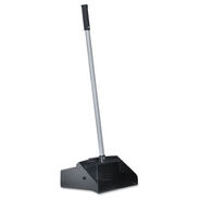 DUST PANS | Boardwalk 34 in. Plastic/Aluminum Handle 11-3/4 in. Wide Lobby Dust Pan - Black/Silver