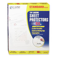 PRODUCTS | C-Line 3-Hole Punched Top Load 8.5 in. x 11 in. Insert Medium-Duty Polypropylene Sheet Protectors - Nonglare Clear Front (50/Box)