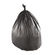 TRASH WASTE BINS | Inteplast Group 38 in. x 58 in. 1.15 mil 60 Gallon Low-Density Commercial Can Liners - Black (100/Carton)