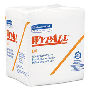 PRODUCTS | WypAll L40 1/4 Fold 12.5 in. x 12 in. Towels - White (56/Box, 18 Packs/Carton)