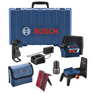 ROTARY LASERS | Factory Reconditioned Bosch 12V MAX Lithium-Ion 100 ft. Cordless Cross-Line Laser with Plumb Points Kit (2 Ah)