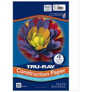 PRODUCTS | Pacon 9 in. x 12 in. 76 lbs. Text Weight Tru-Ray Construction Paper - White (50 Packs/Carton)