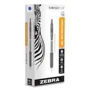 PRODUCTS | Zebra 0.7 mm Medium Sarasa Retractable Clip Gel Pen - Blue Ink, Clear/Blue Barrel (1-Dozen)