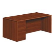 OFFICE DESKS AND WORKSTATIONS | HON 10700 Series 72 in. x 36 in. x 29.5 in. Single Full-Height Left Pedestal Desk - Cognac