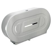 CLEANING AND SANITATION | Bobrick 20.81 in. x 5.31 in. x 11.38 in. Jumbo Toilet Tissue 2 Roll Dispenser - Satin-Finish Stainless Steel