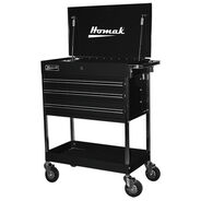 TOOL CARTS | Homak 3-Drawer 34 in. Professional Service Cart - Black