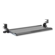 MOUSE PADS AND WRIST SUPPORT | Kantek 26.8 in. x 11.1 in. Desk Clamp Five-Position Tilting Keyboard Tray - Black