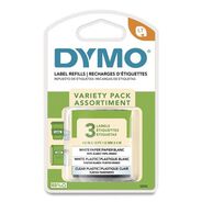LABELS AND LABEL MAKERS | DYMO 12331 LetraTag 0.5 in. x 13 ft. Paper/Plastic Label Tape Value Pack - Assorted (3/Pack)