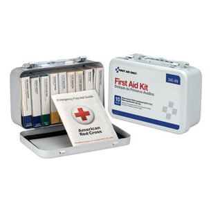 FIRST AID | First Aid Only ANSI/OSHA Compliant Unitized First Aid Kit for 10 People with Metal Case (1-Kit)
