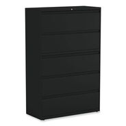 OFFICE FILING CABINETS AND SHELVES | Alera 42 in. x 18.63 in. x 67.63 in. 5 Legal/Letter/A4/A5 Size Lateral File Drawers - Black