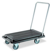 CLEANING AND SANITATION | Deflecto 300 lb Capacity 21 x 32.5 x 37.5 Heavy-Duty Platform Cart - Black