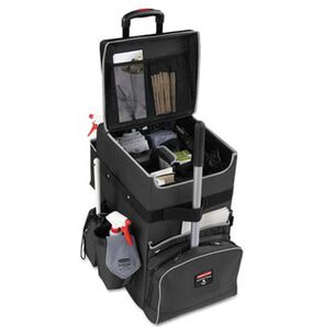 PRODUCTS | Rubbermaid Commercial Executive 14.25 in. x 16.5 in. x 25 in. 16-Compartment Quick Cart - Dark Gray