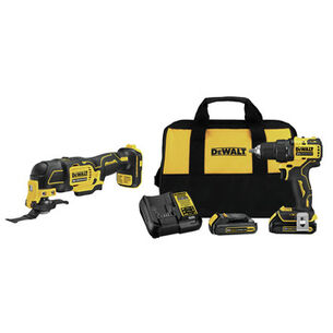 COMBO KITS | Dewalt ATOMIC 20V MAX Compact 1/2 in. Cordless Drill Driver Kit and Oscillating Multi-Tool