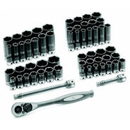SOCKETS | Grey Pneumatic 59-Piece 3/8 in. Drive 6-Point SAE/Metric Standard and Deep Duo-Socket Set