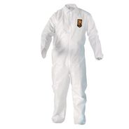 BIB OVERALLS | Ansell A20 Zip Front, Elastic-Back, Wrists, and Ankles Breathable Particle Protection Coveralls - Quadruple Extra Large, White (20/Carton)