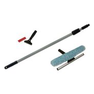 SQUEEGEES | Boardwalk Window Cleaning Kit, 12-in Wide Combo Washer/Squeegee, 8 ft Extension Pole, 4-in Wide Scraper with 8-in Handle