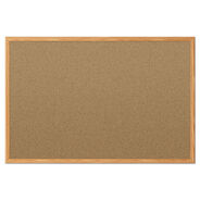 PRODUCTS | Mead 85367 48 in. x 36 in. Economy Cork Board with Oak Frame - Tan Surface/Oak Finished Fiberboard (MDF) Frame