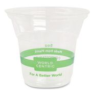 CUPS AND LIDS | World Centric 5 oz PLA Plastic Cold Cups - Clear (2000/Carton)