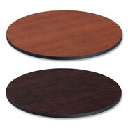OFFICE DESKS AND WORKSTATIONS | Alera 35.5 in. Diameter Round Reversible Laminate Table Top - Medium Cherry/Mahogany