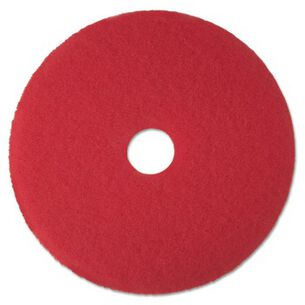 CLEANERS AND CHEMICALS | 3M 14 in. Low-Speed Buffer Floor Pads - Red (5/Carton)