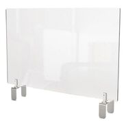 PRODUCTS | Ghent 36 in. x 3.88 in. x 24 in. Thermoplastic Sheeting Clear Partition Extender with Attached Clamp
