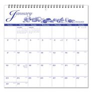 OFFICE PRESENTATION SUPPLIES | AT-A-GLANCE 12-Month: Jan 2026 to Dec 2026 12 in. x 12 in. Victorian Illustrations Artwork Illustrator's Edition Wall Calendar - White/Blue Sheets
