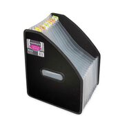 FILING AND FOLDERS | C-Line 10 in. Expansion 1/12-Cut Tabs 13 Sections Letter Size Vertical Expanding File - Black
