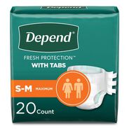 CLEANING AND SANITATION | Kimberly-Clark 35456 19 in. to 34 in. Waist Incontinence Protection with Tabs - Small/Medium (3/Carton)