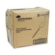 CUTLERY | Pactiv Corp. YPSMSTEC 5.88 in. EarthChoice PSM Heavyweight Cutlery Spoon - Tan (1000/Carton)