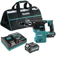 CONCRETE TOOLS | Makita 40V Max XGT Brushless Lithium-Ion 1-3/16 in. Cordless AVT AWS Rotary Hammer Kit (4 Ah)