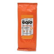 PAPER AND DISPENSERS | GOJO Industries 6285-06 7.75 in. x 11 in. 2-Ply FAST TOWELS Hand Cleaning Towels - Fresh Citrus, Blue (6 Packs/Carton)