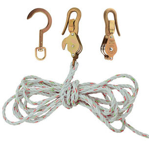 MATERIAL HANDLING | Klein Tools Block and Tackle with Block 267, Anchor Hook 259, and Spliced to Block 268