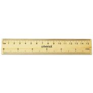 RULERS AND YARDSTICKS | Universal 6 in. Long Standard/Metric Flat Wood Ruler (2/Pack)
