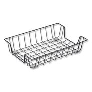 OFFICE FURNITURE AND LIGHTING | Universal 10 in. x 14.13 in. x 3-in Letter Size Files 1 Section Wire Metal Letter Tray - Black