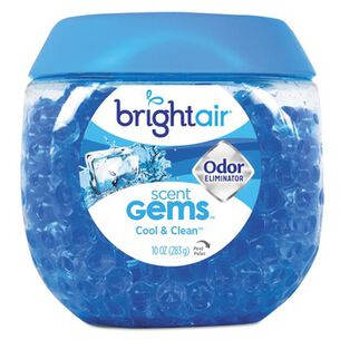 ODOR CONTROL | BRIGHT Air 10 Oz. Scent Gems Odor Eliminator - Cool And Clean, Blue (6/Carton)