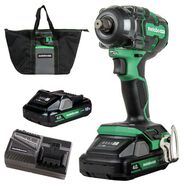 IMPACT WRENCHES | Metabo HPT 18V MultiVolt Brushless Lithium-Ion 1/2 in. Cordless Impact Wrench Kit with 2 Batteries (4 Ah)
