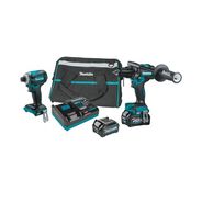 COMBO KITS | Factory Reconditioned Makita 40V MAX XGT Brushless Lithium-Ion 1/2 in. Cordless Hammer Drill Driver and 4-Speed Impact Driver Combo Kit (2.5 Ah)