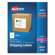 LABELS AND LABEL MAKERS | Avery 8.5 in. x 11 in. Shipping Labels-Bulk Packs for Inkjet/Laser Printers - White (250/Box)