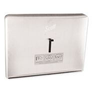 PAPER AND DISPENSERS | Scott 09512 16.6 in. x 2.5 in. x 12.3 in. Personal Seat Cover Dispenser - Stainless Steel