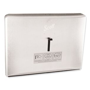 PAPER AND DISPENSERS | Scott 16.6 in. x 2.5 in. x 12.3 in. Personal Seat Cover Dispenser - Stainless Steel