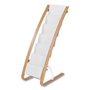 PRODUCTS | Alba DDEXPO6WBC 19.68 x 13.38 x 36.61 Literature Floor Display Rack - White/Woodgrain