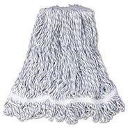 MOPS | Rubbermaid Commercial Web Foot Cotton/Synthetic Medium Finish Mop Head with 1 in. White Headband - White (6/Carton)