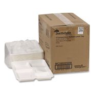 FOOD SERVICE | Pactiv Corp. Compostable Fiber Blend School Lunch Tray, 10 x 8 x 1, White, 240/Carton