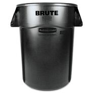 TRASH WASTE BINS | Rubbermaid Commercial FG264360BLA 44 gal. Vented Round Plastic Brute Container - Black