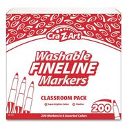 WASHABLE MARKERS | Cra-Z-Art Washable Fineline Bullet Tip Markers Classpack -  Assorted Colors (200/Set)