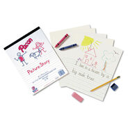 COVER AND CARDSTOCK | Pacon 9 in. x 12 in. 16 lbs. 5/8 in. Long Rule One-Sided Multi-Program Picture Story Paper (500/Pack)