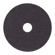 SPONGES AND SCRUBBERS | Boardwalk BWK4012BLA 12 in. Diameter Stripping Floor Pads - Black (5/Carton)