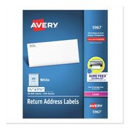 LABELS | Avery 0.5 in. x 1.75 in. Address Labels with Sure Feed Technology for Laser Printers - White (80/Sheet, 250 Sheets/Box)